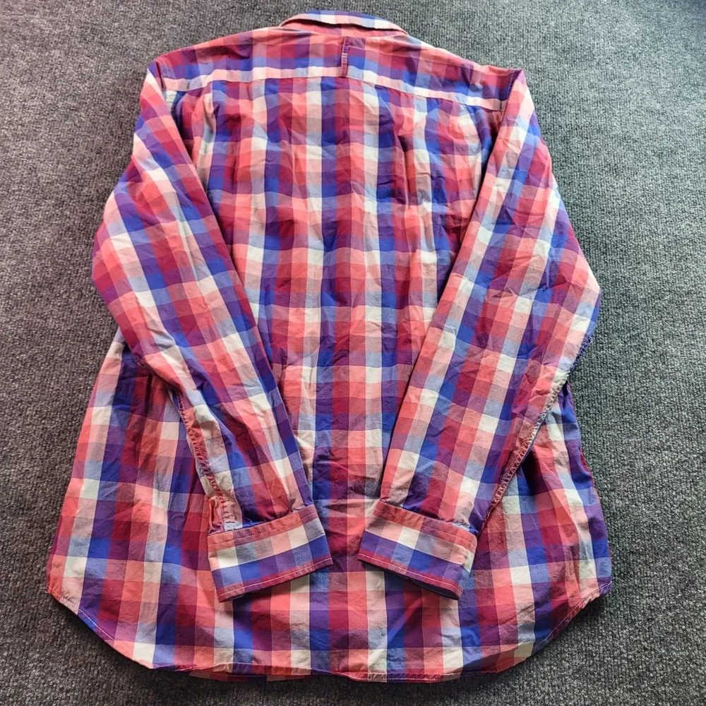 Banana Republic Soft Wash‎ Mens Large Plaid Button Down Long Sleeve Shirt